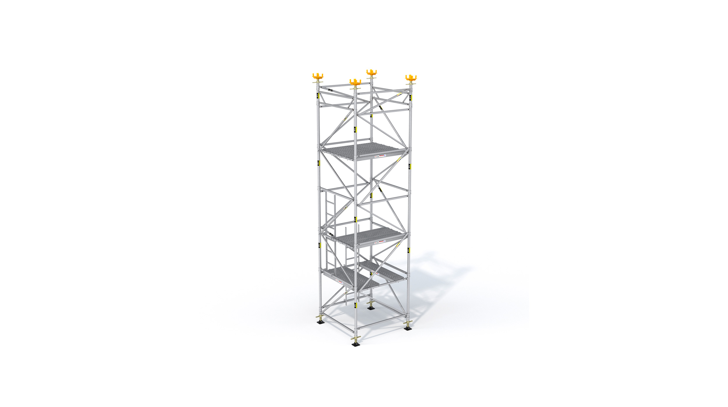Nízkonákladová podpůrná věž zaměřená speciálně na podepření mostů a specifických staveb v odvětví průmyslových a pozemních staveb.
