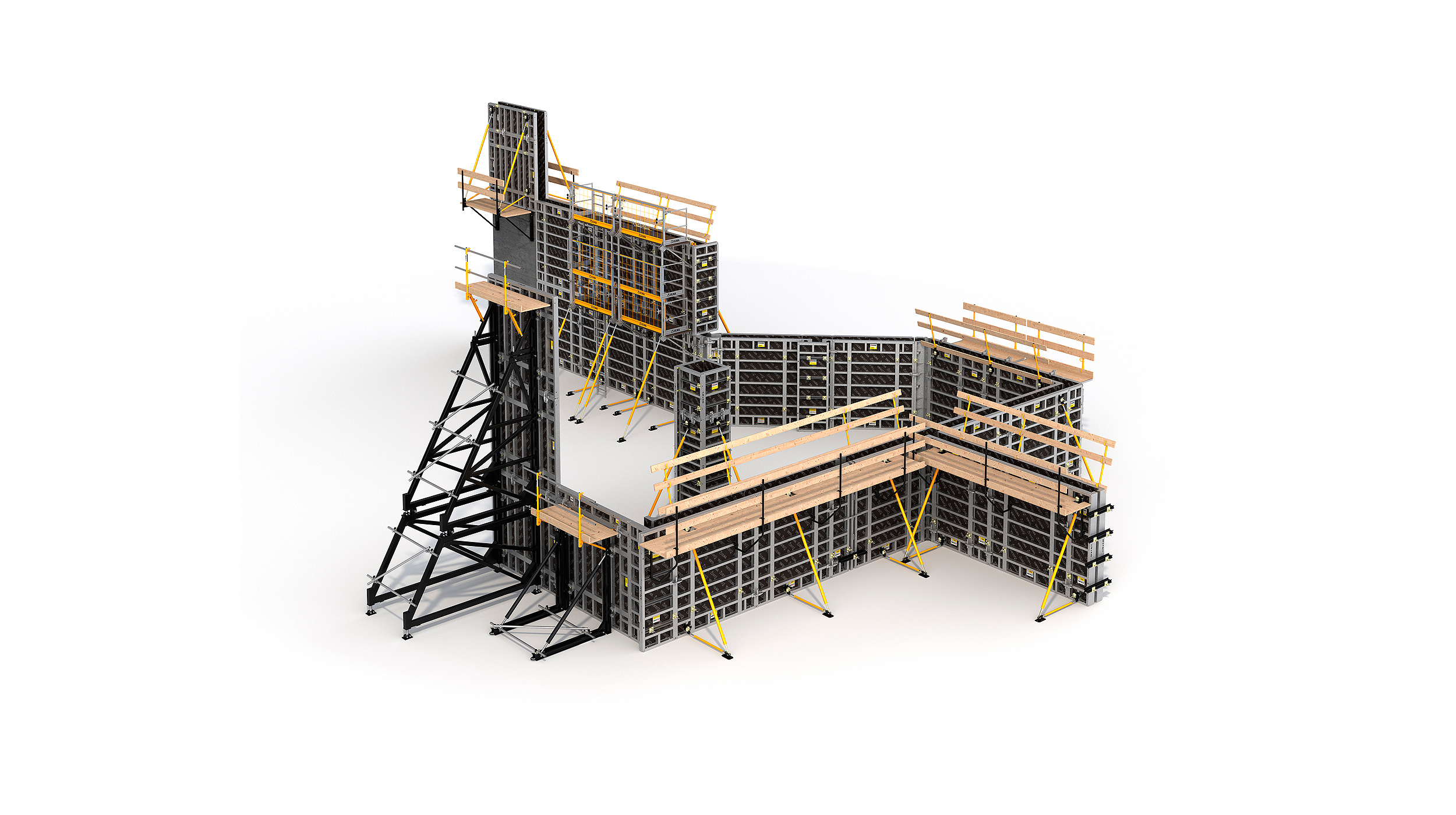 Systémové bednění pro veškeré vertikální konstrukce betonových staveb, které umožňuje vysokovou efektivitu práce při zachování nízkých nákladů.