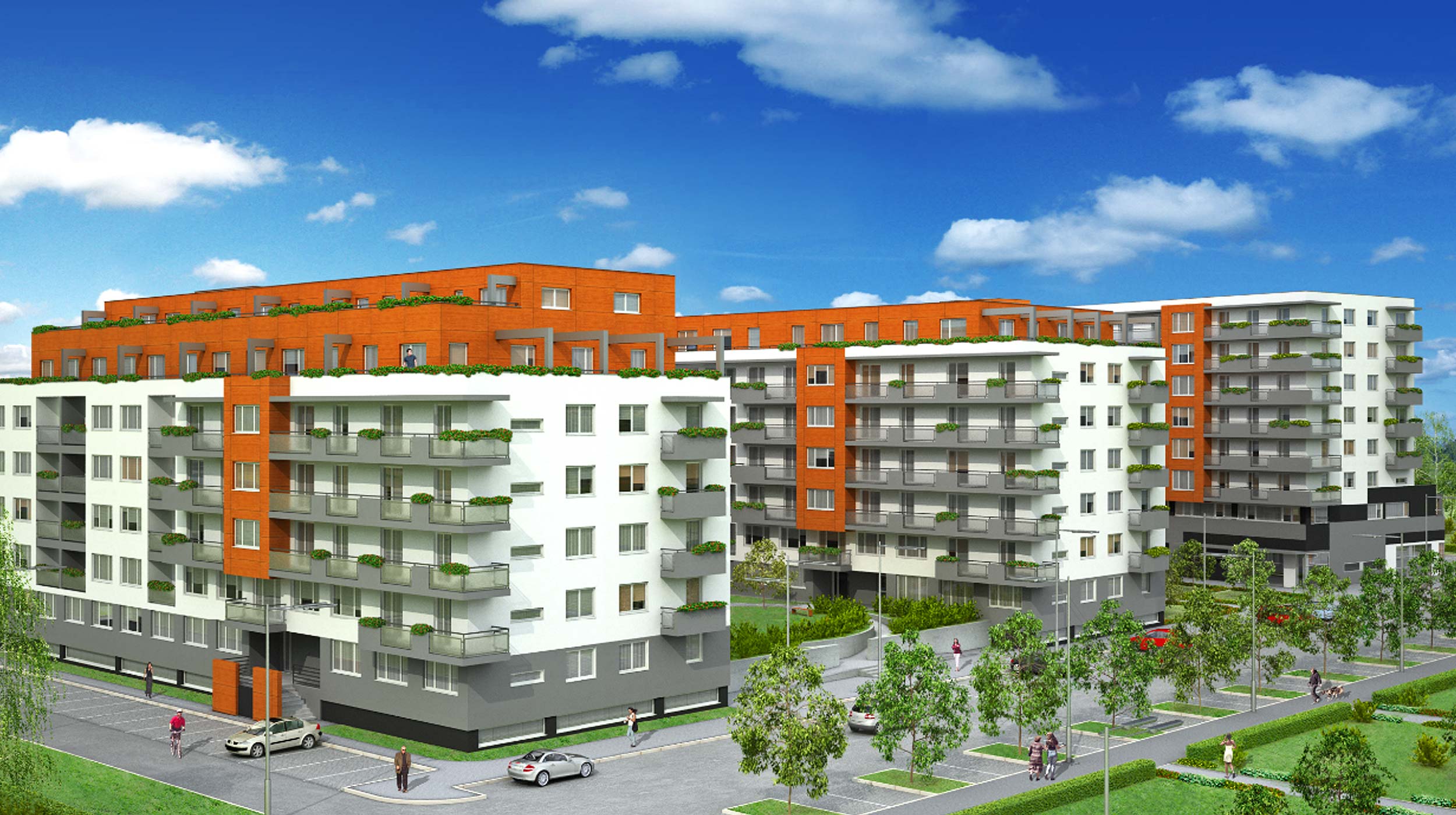 Moderní bydlení na ploše 12 000 m² na okraji Bratislavy.