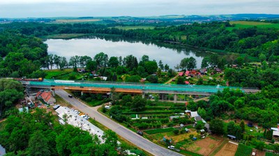 Železniční most přes Rokytnou na vlečce do elektrárny Dukovany, Česká republika